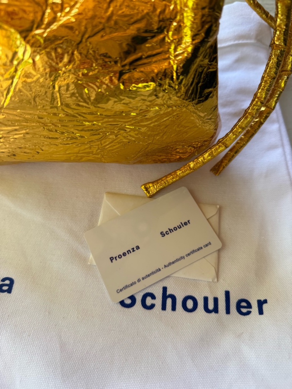 Proenza Schouler Metallic Gold Shoulder Bag - Picture 2 of 9